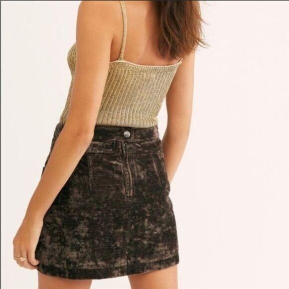 Free People Dust To Dust Velvet Skirt - Picture 4 of 11
